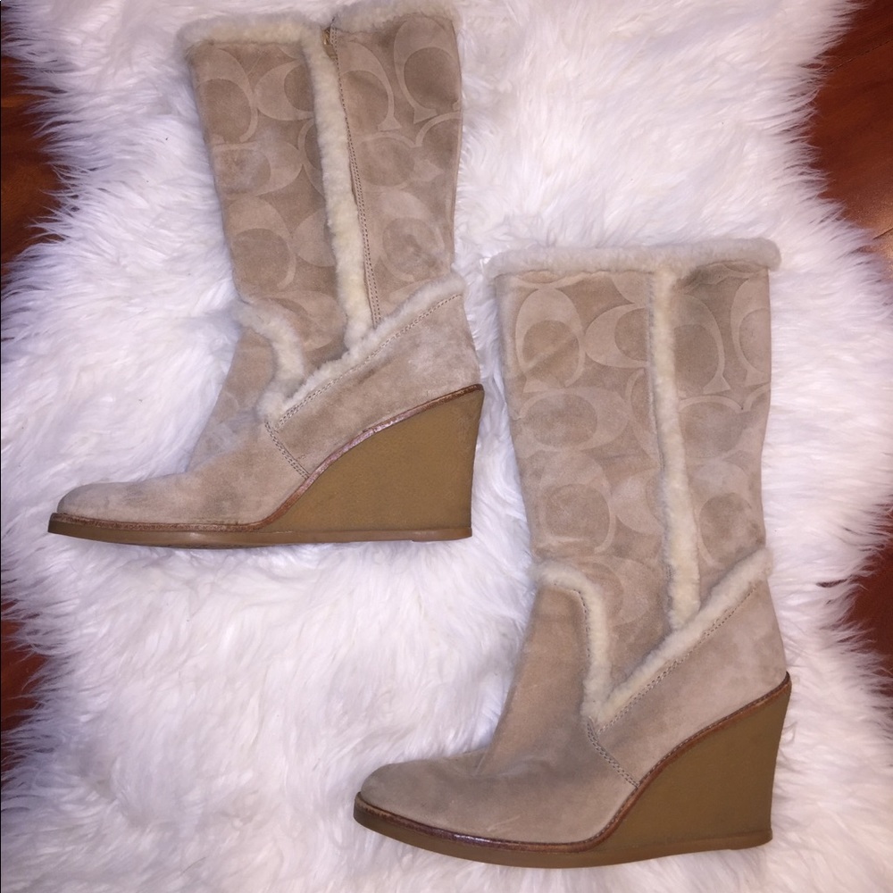 Coach wedge boot